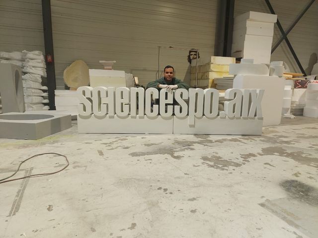 Polyspray réalisation de lettrages 3D